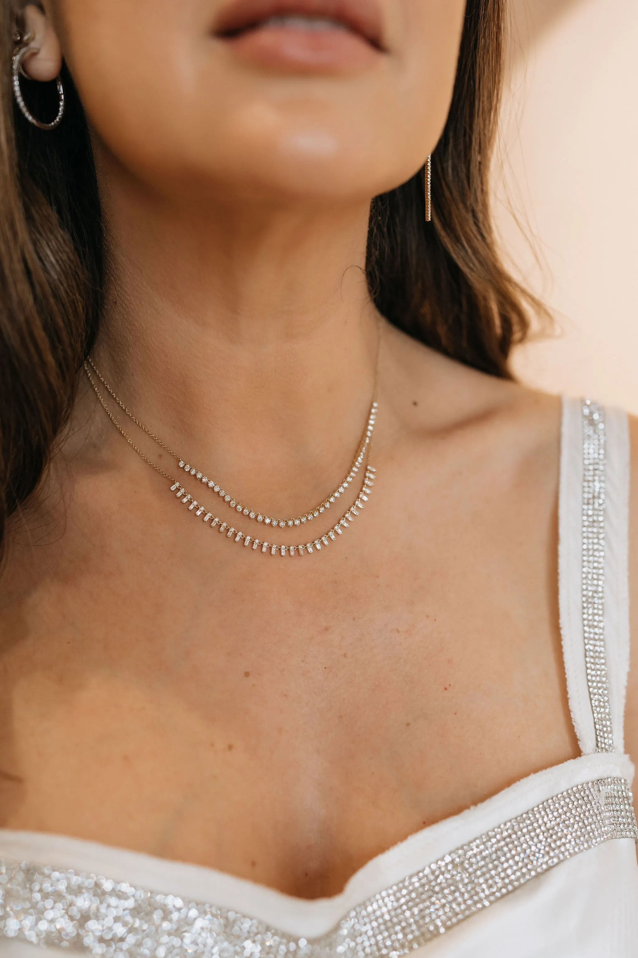 Dazzling Baguettes Diamond Necklace