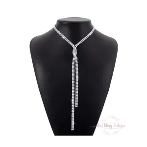 Dazzling Display - White Necklace