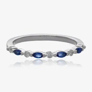Dazzling Sapphire and Diamond Band