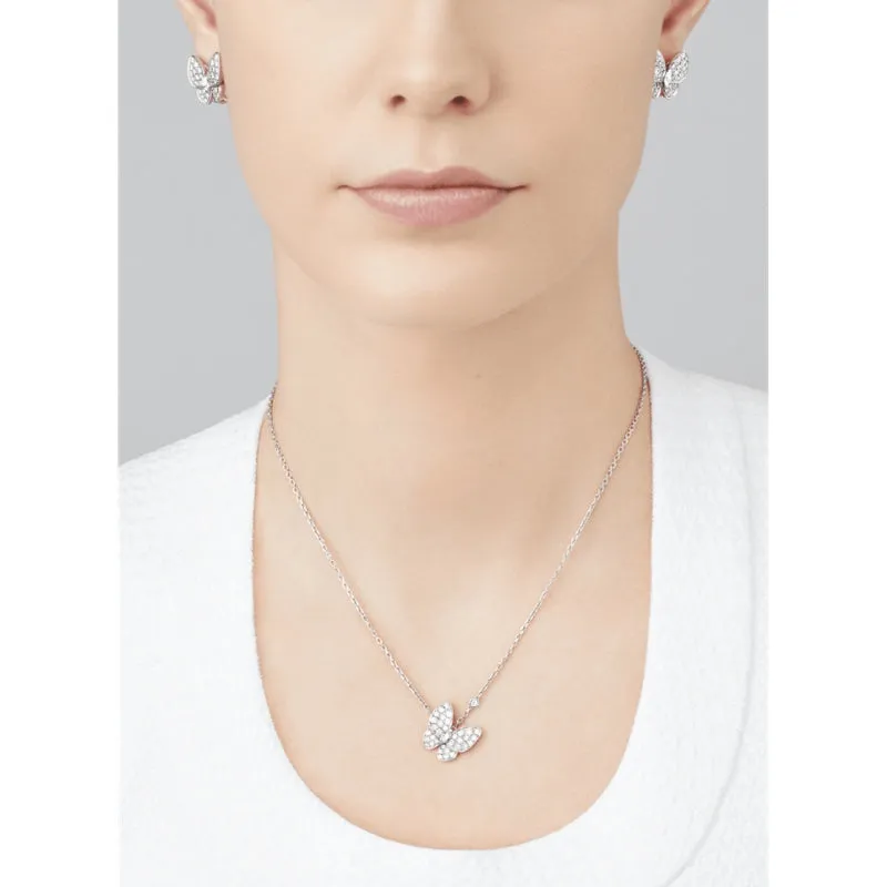 Diamond Accent Butterfly Pendant Necklace