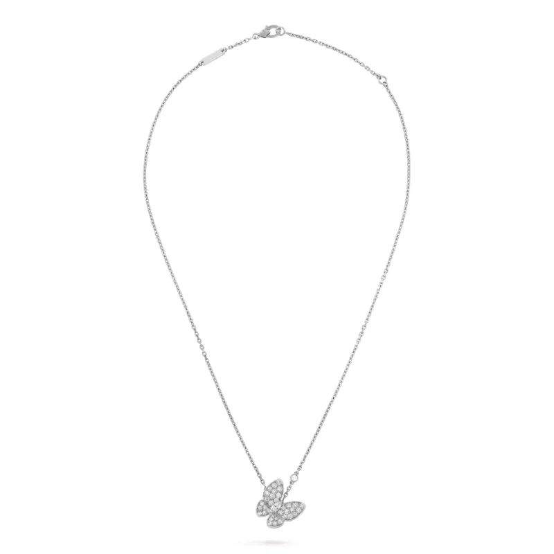 Diamond Accent Butterfly Pendant Necklace