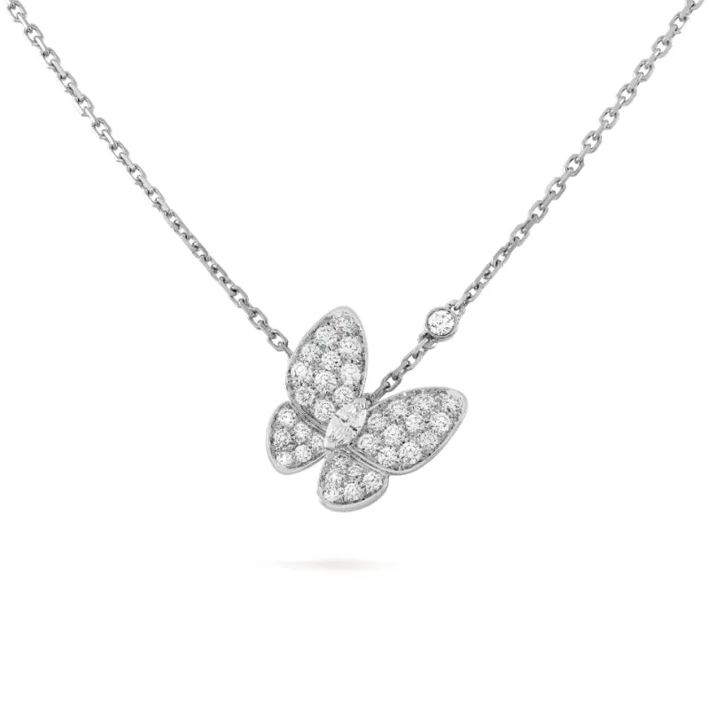 Diamond Accent Butterfly Pendant Necklace