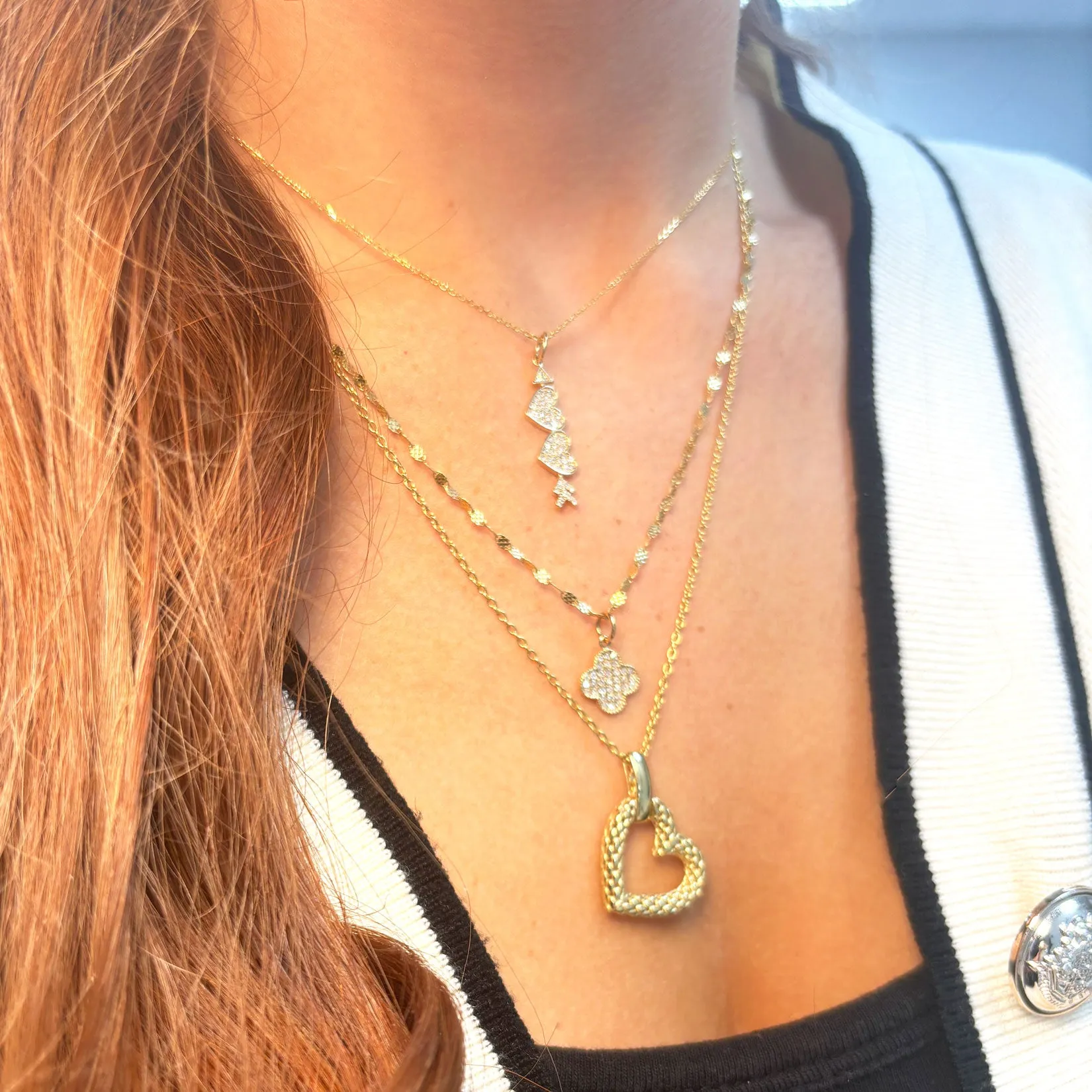 Diamond Clover Charm
