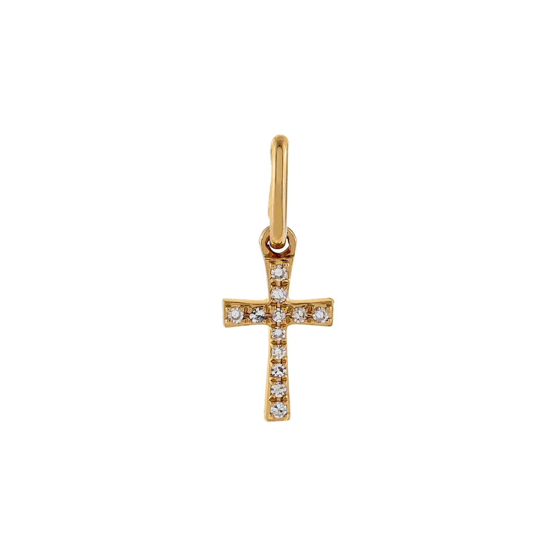 Diamond Cross Charm 14K