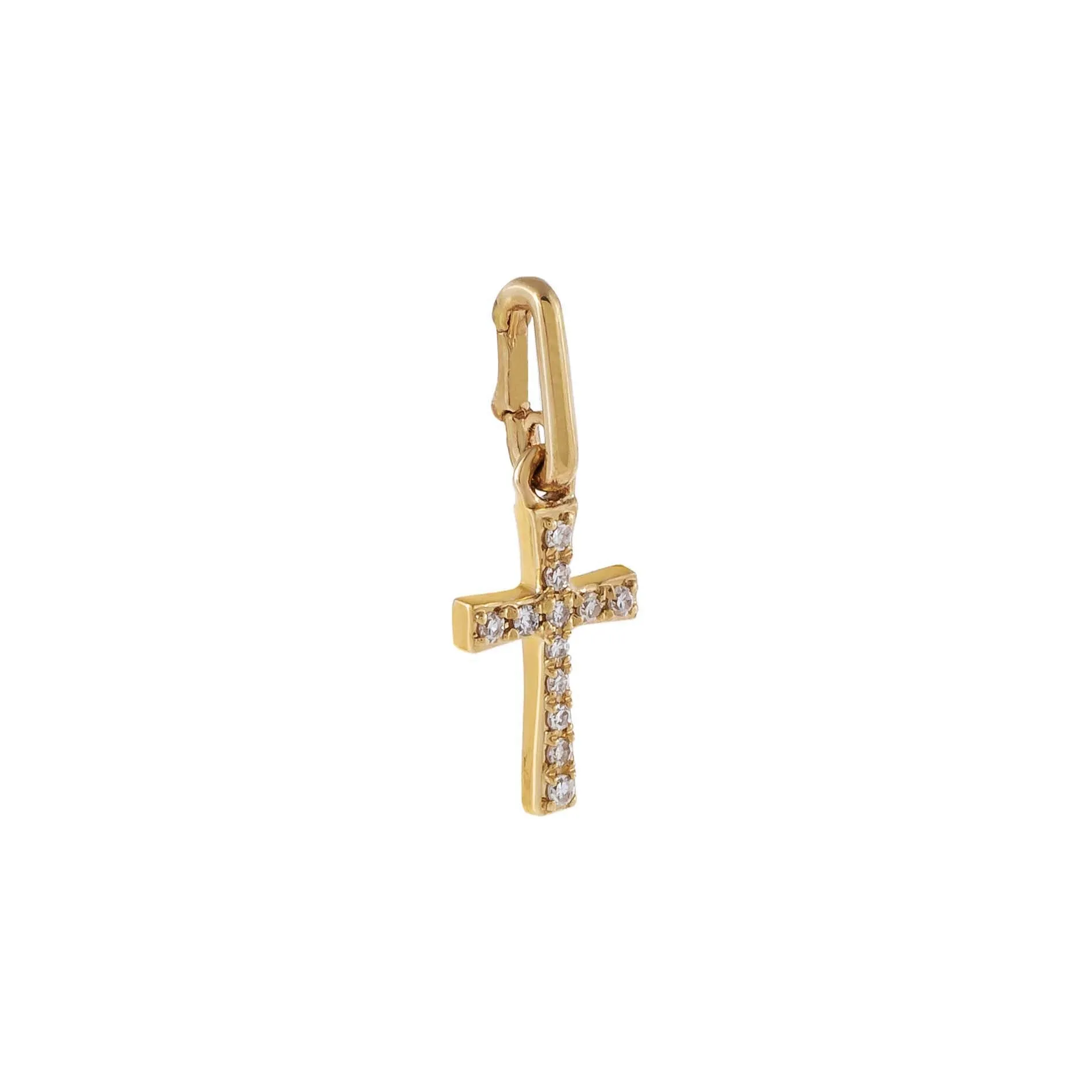 Diamond Cross Charm 14K
