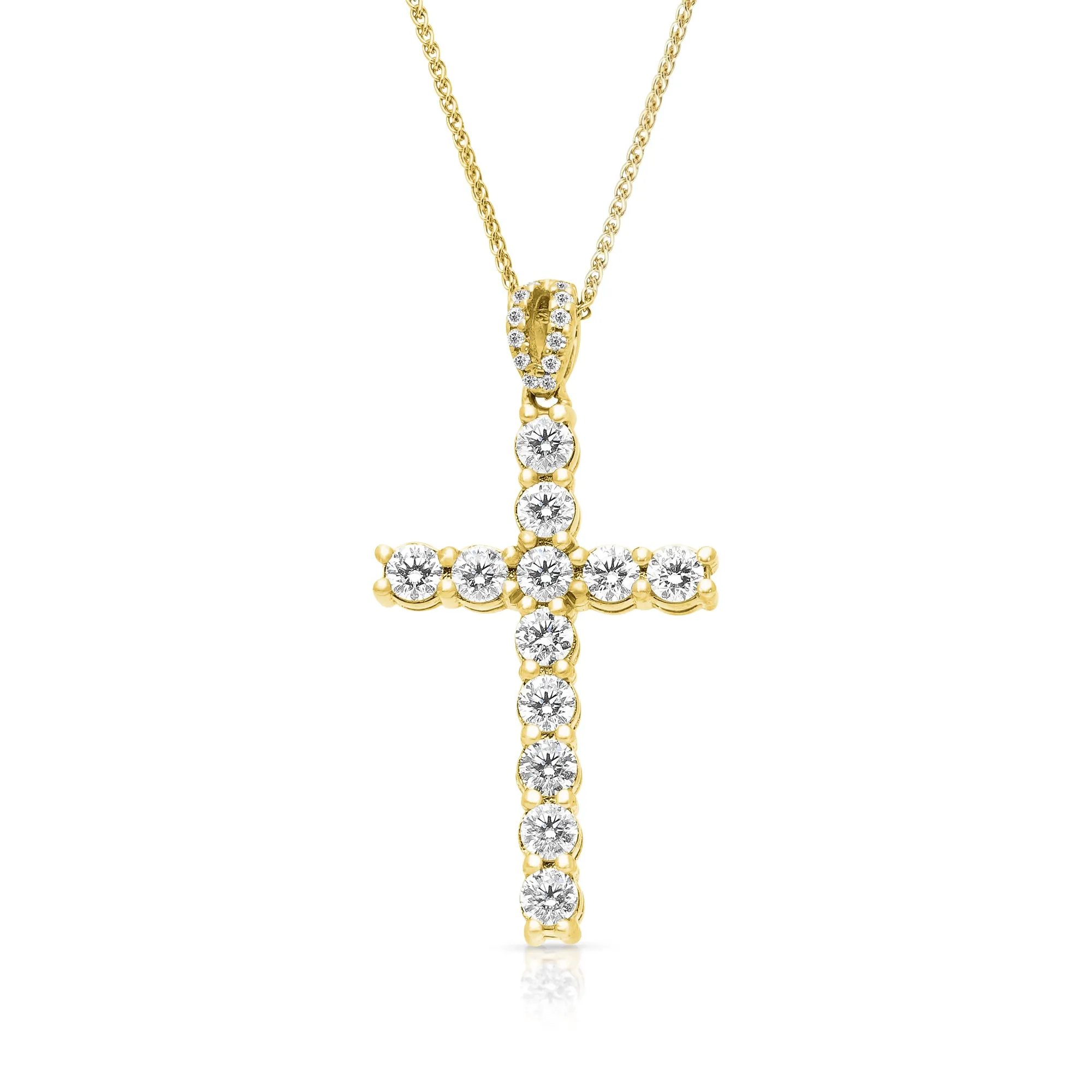 Diamond Cross Pendant - .85 Carat