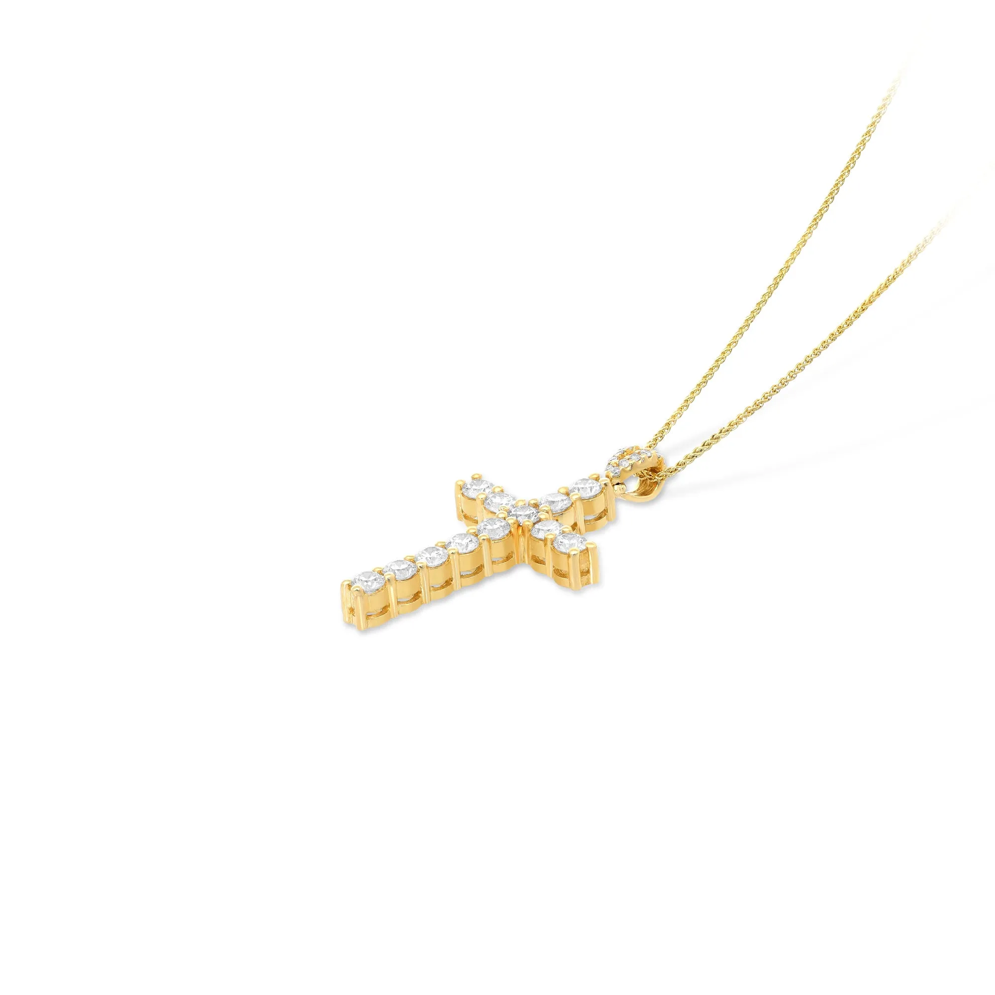 Diamond Cross Pendant - .85 Carat