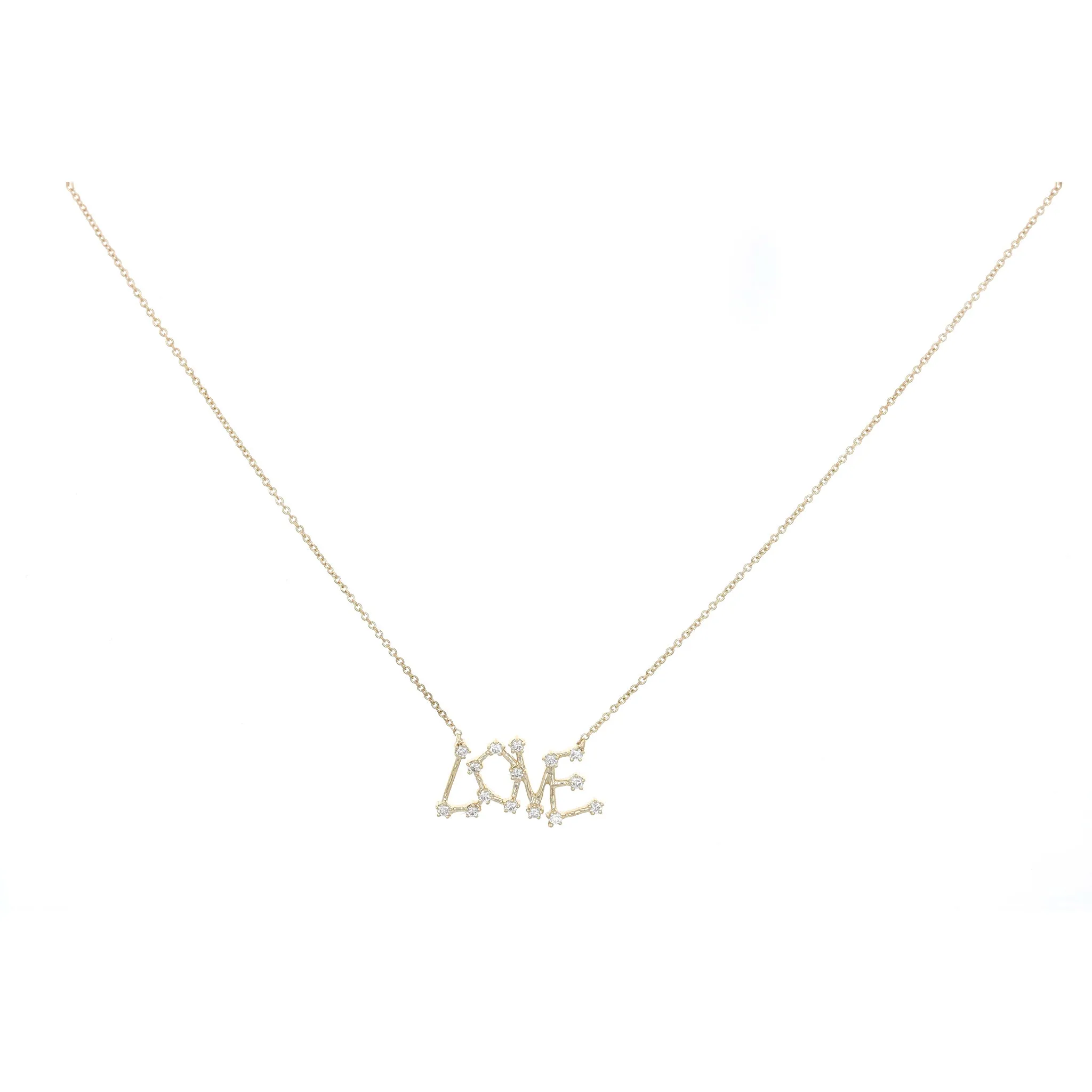 Diamond Graffiti LOVE Necklace