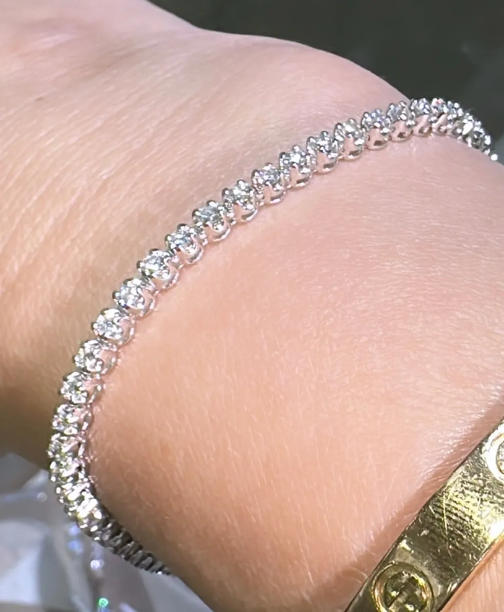Diamond Riviera Line Tennis Bracelet 1.95CT T.W.