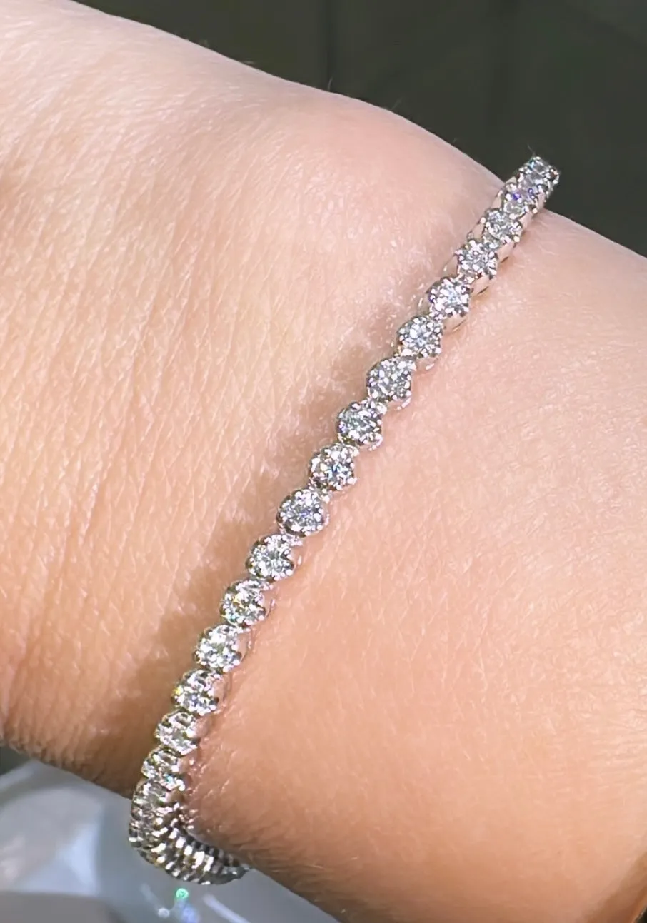 Diamond Riviera Line Tennis Bracelet 1.95CT T.W.