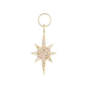 Diamond Starburst Charm 14K