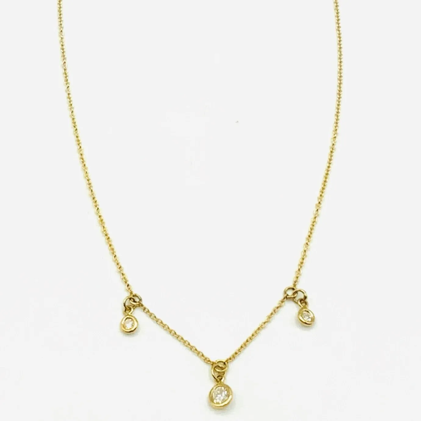 Diamond Triad in Bright Yellow Gold