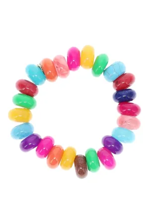 Disco Rainbow Beaded Bracelet