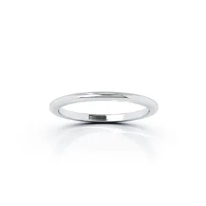 Domed Profile 1.5MM High Polished Wedding Band in 14K Gold