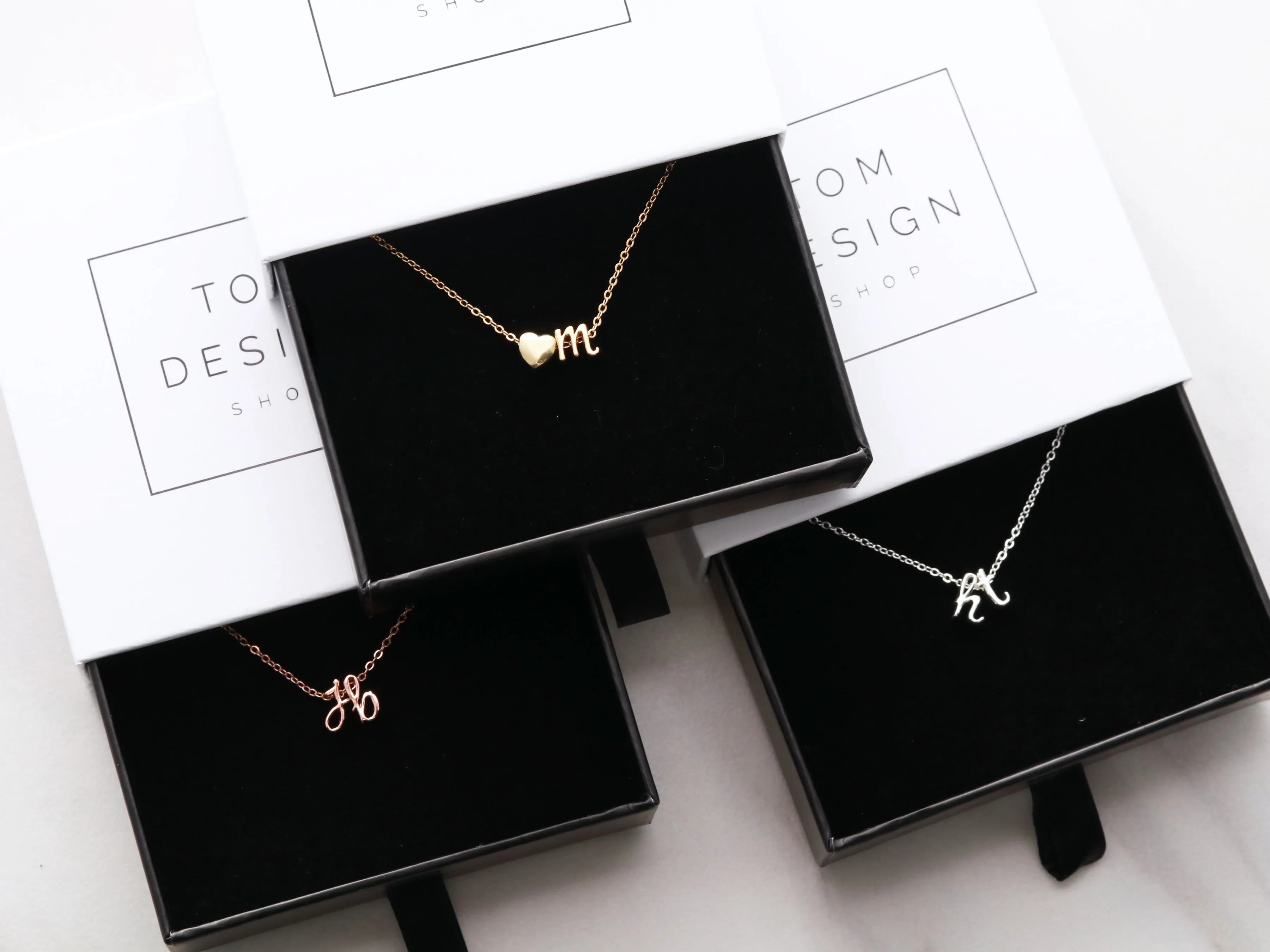Double Cursive Initial Necklace