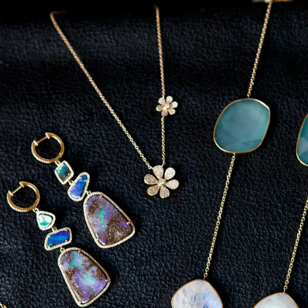 Double Floral Diamond Necklace