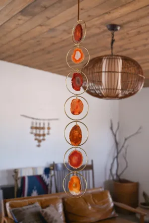 Earth Child Brown Agate Geode Hanging