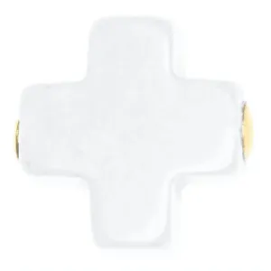 egirl 14" Necklace Gold - Signature Cross Gold Small Off White
