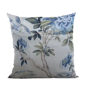 Elyssa Navy Brown and Cream Handmade Luxury Pillow