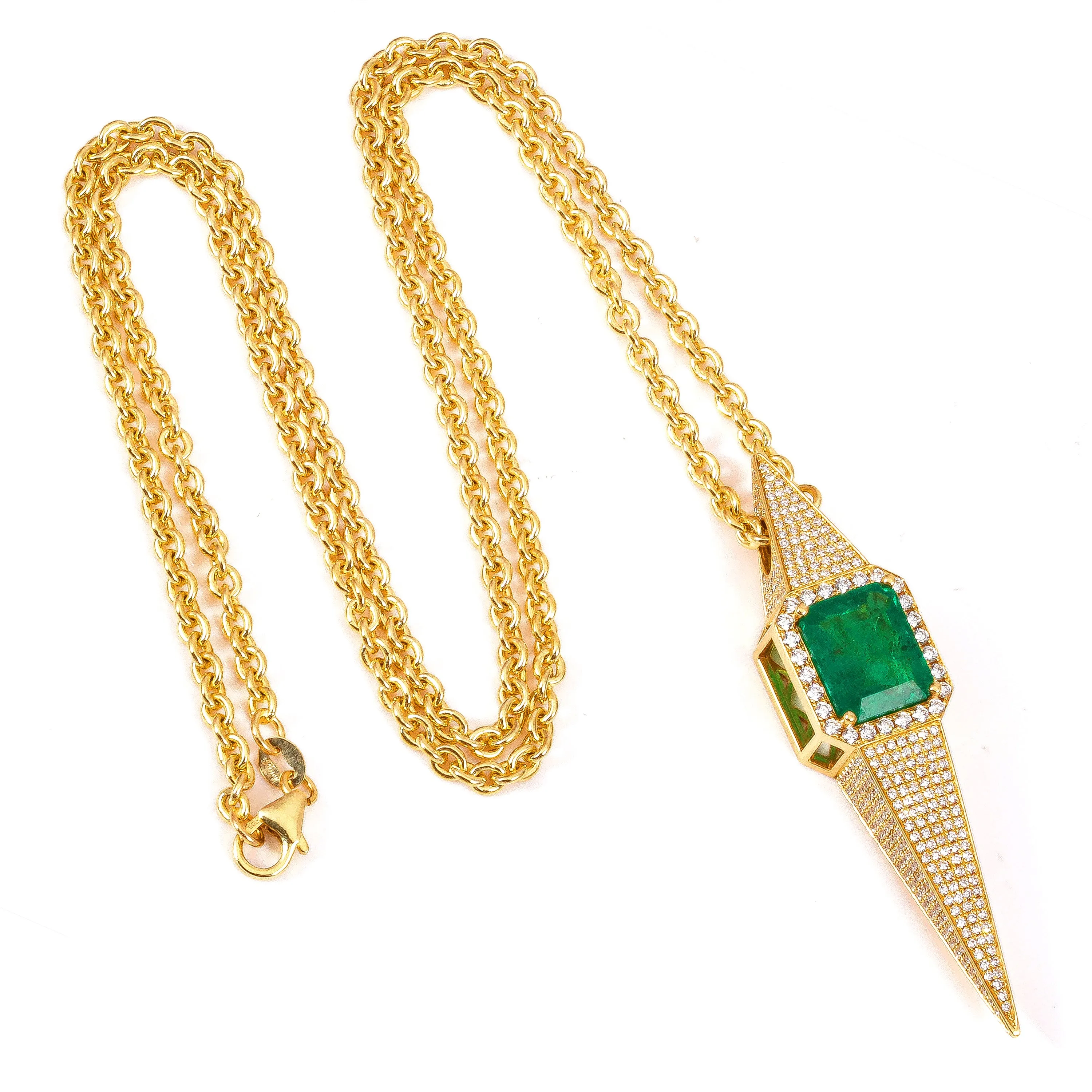 Emerald Pendant Necklace