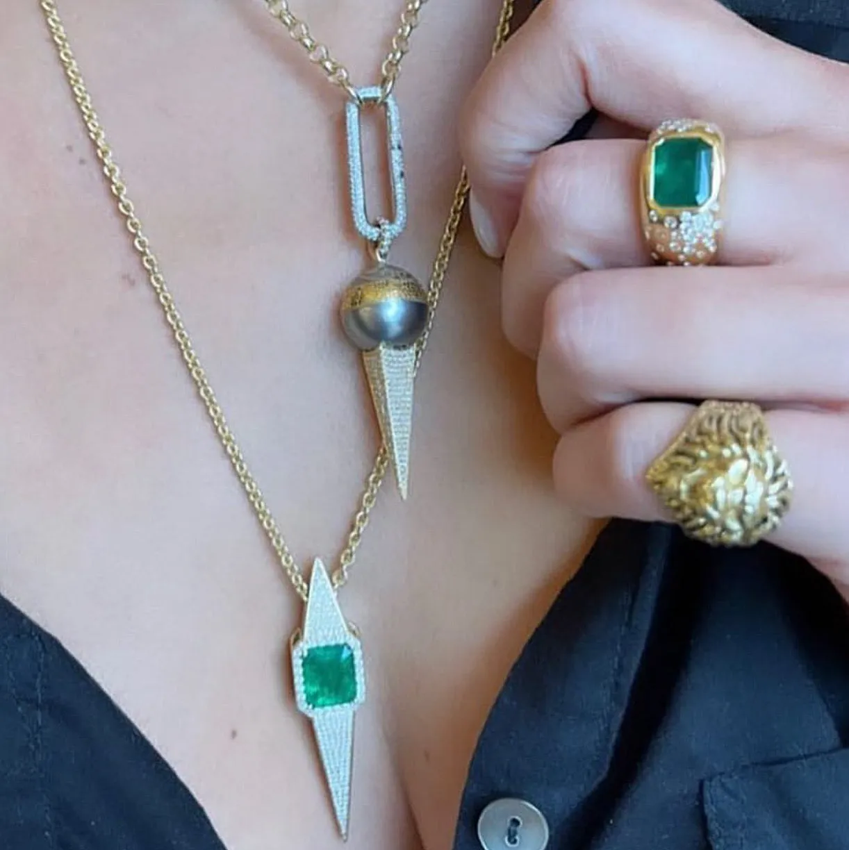 Emerald Pendant Necklace