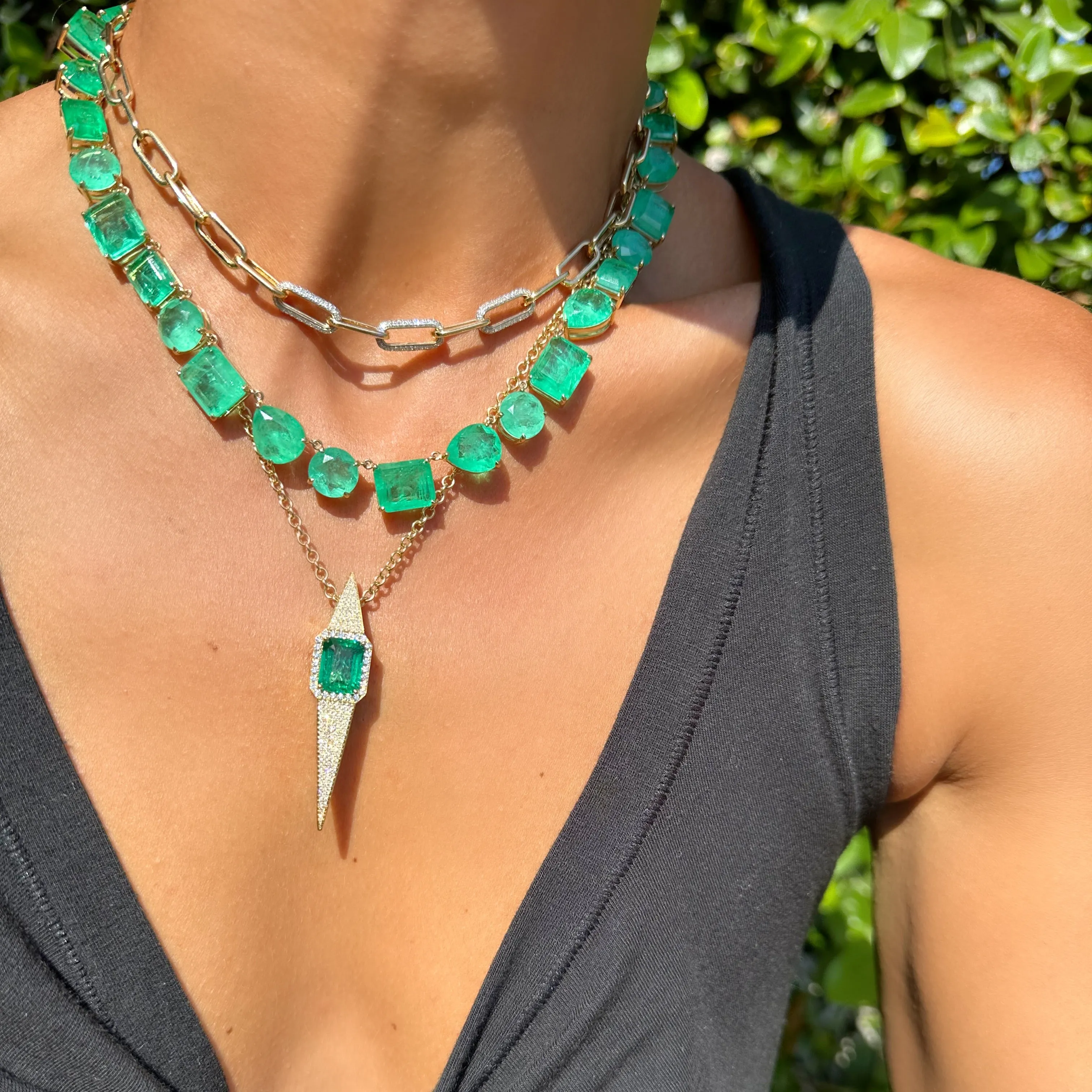 Emerald Pendant Necklace