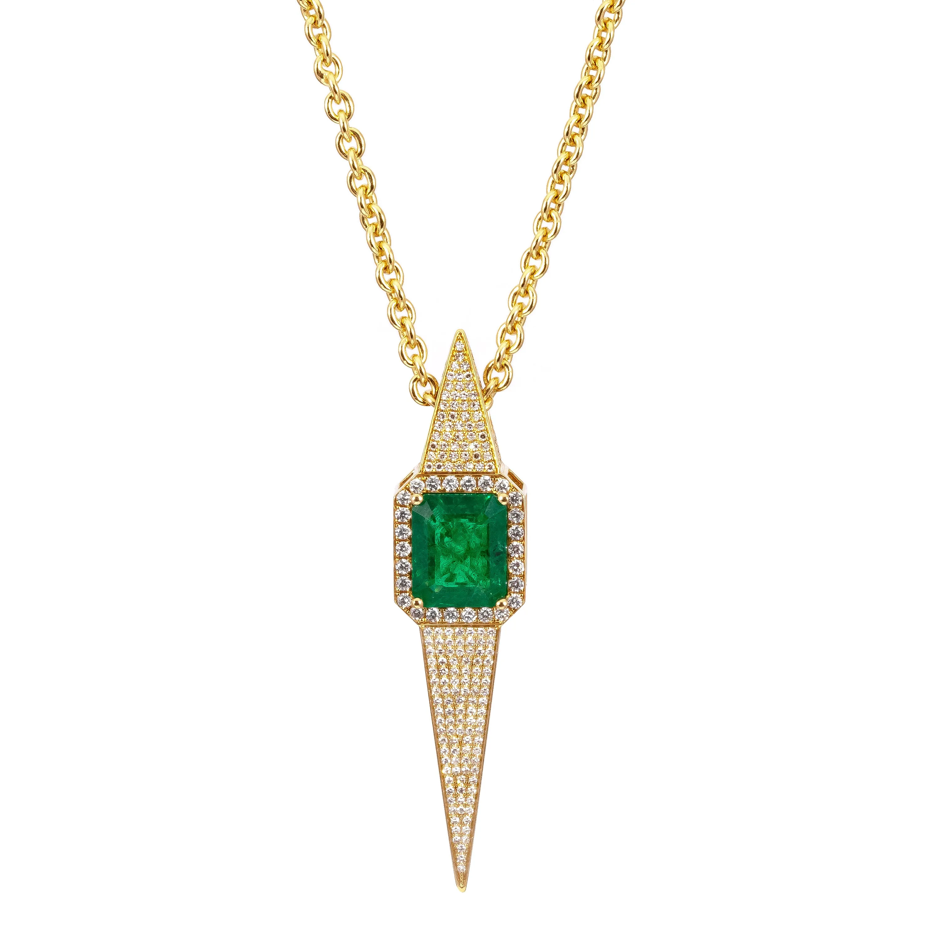 Emerald Pendant Necklace