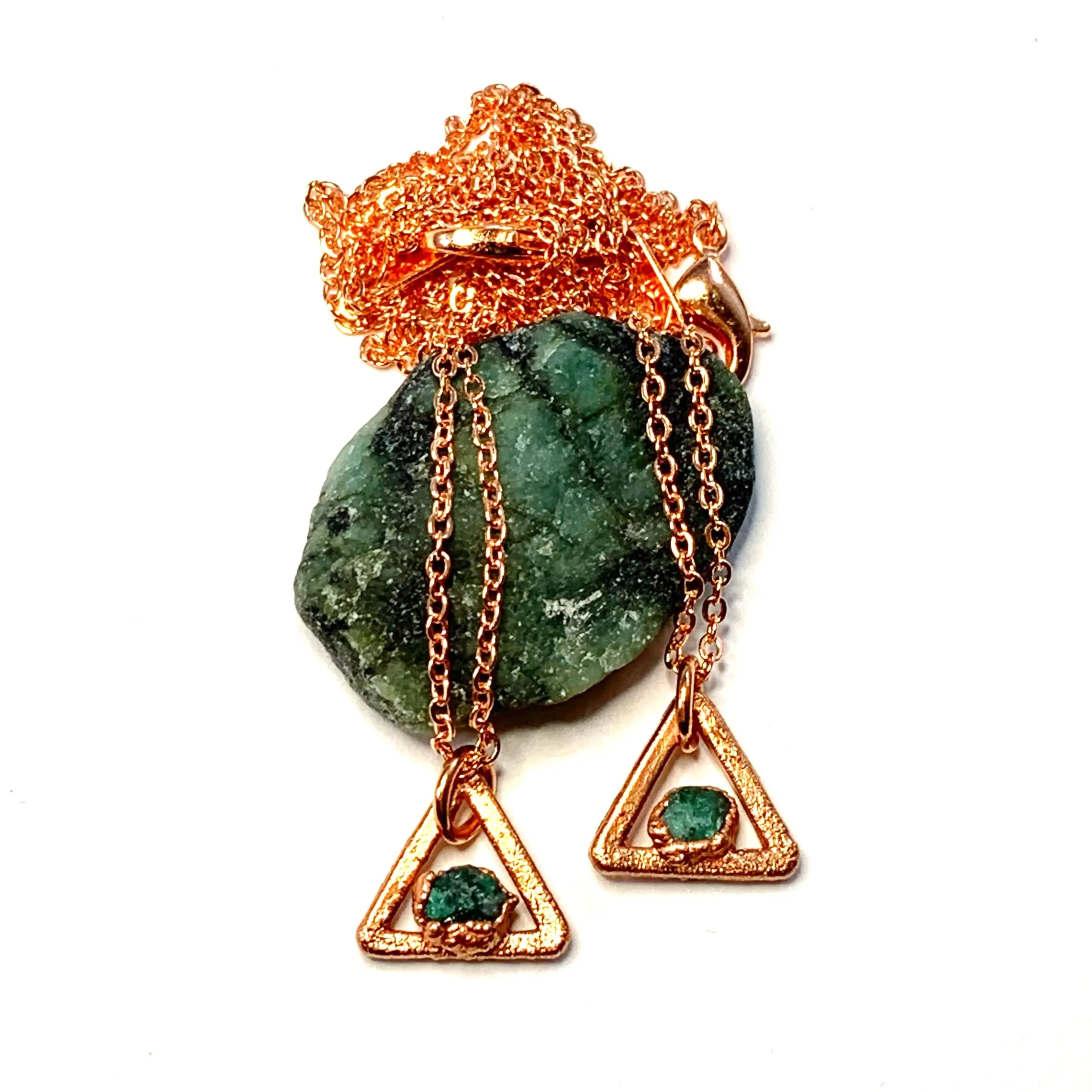 Emerald Triangle Necklace | May Birthstone