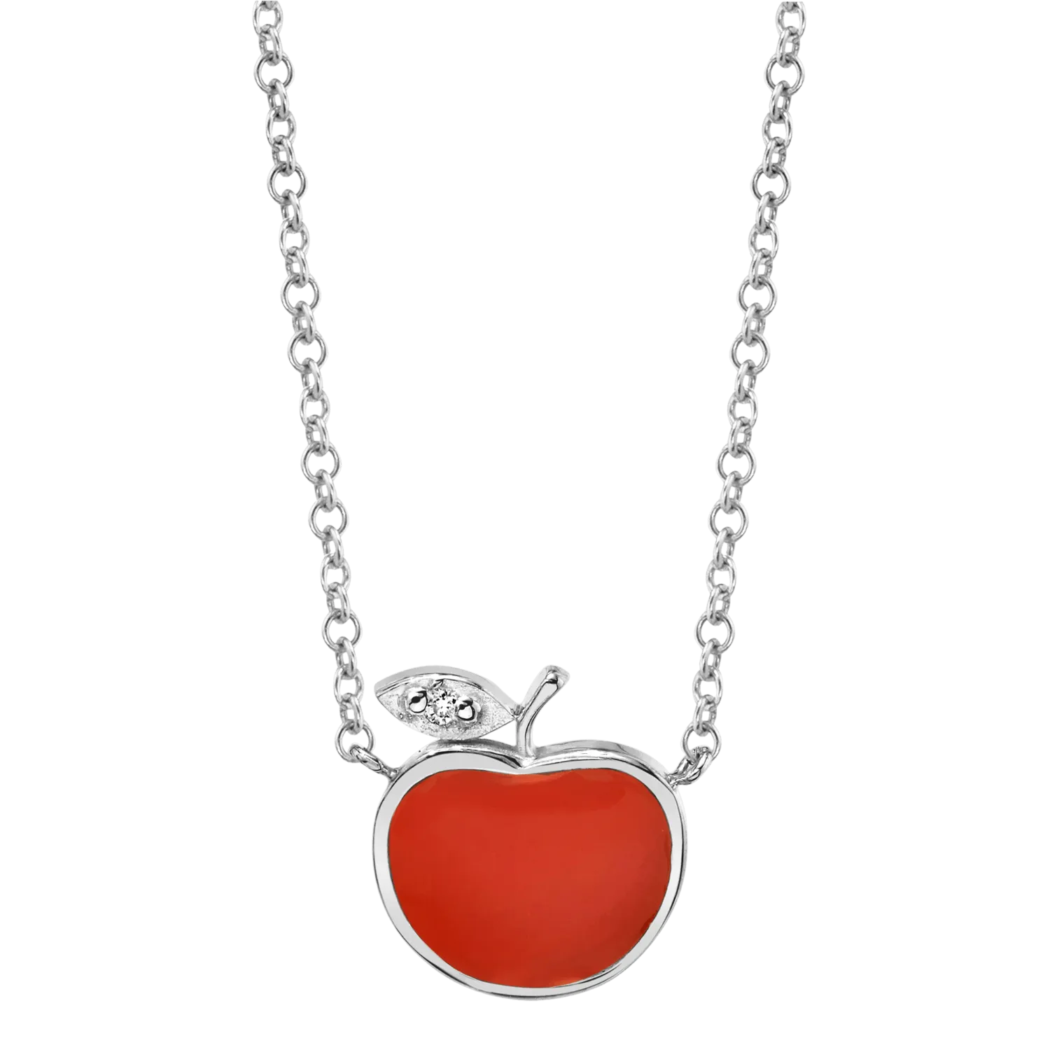 Enamel Apple Necklace