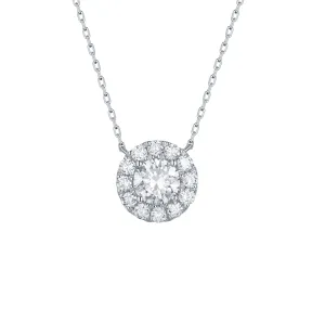 Essentials 1.05ct Halo Necklace <br> NL-00093WHT
