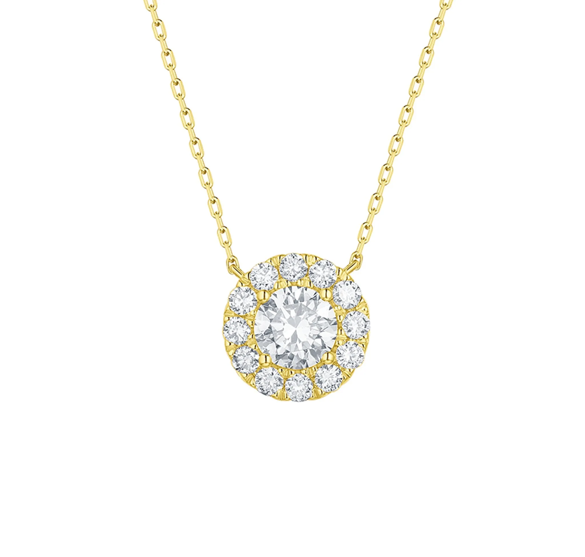 Essentials 1.05ct Halo Necklace <br> NL-00093WHT