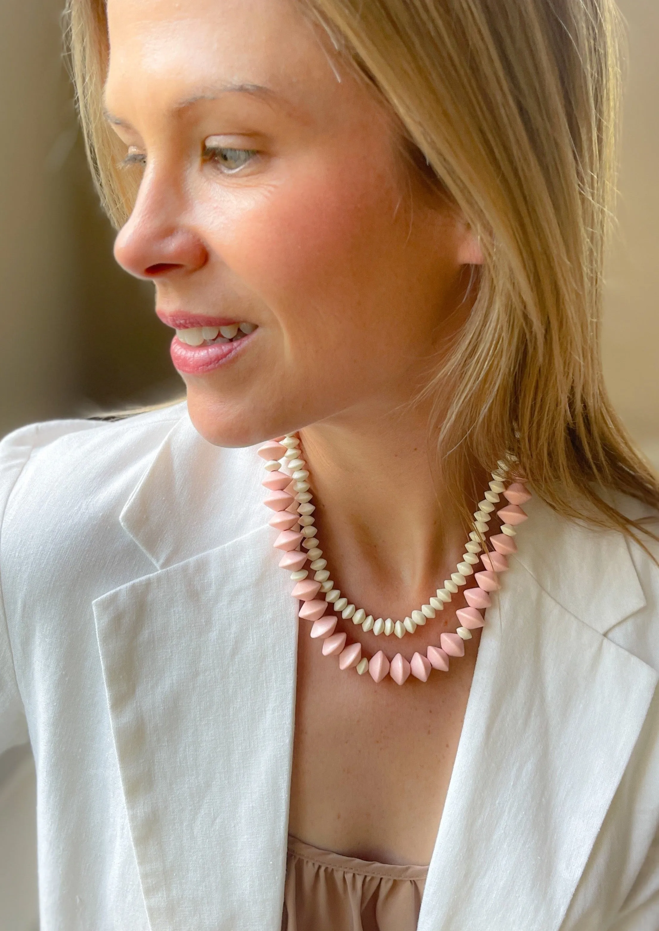 Evelyn's Pink and White Necklace