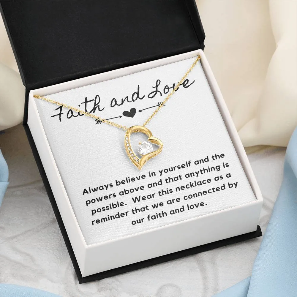 Faith and love- Forever Love Heart Necklace