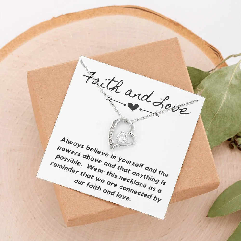 Faith and love- Forever Love Heart Necklace