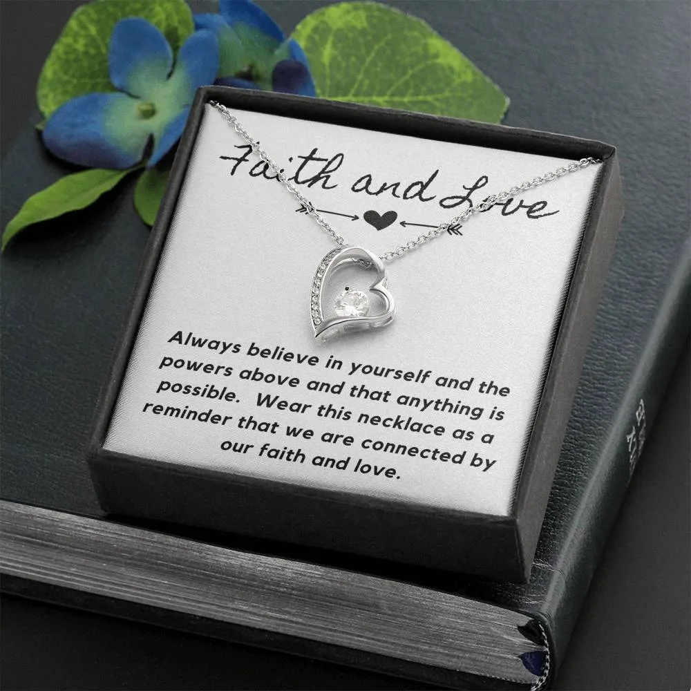 Faith and love- Forever Love Heart Necklace