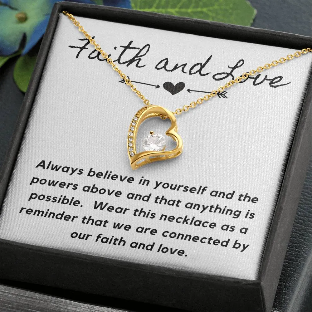 Faith and love- Forever Love Heart Necklace