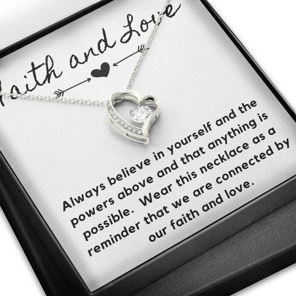 Faith and love- Forever Love Heart Necklace