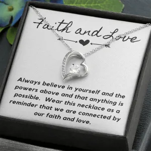 Faith and love- Forever Love Heart Necklace