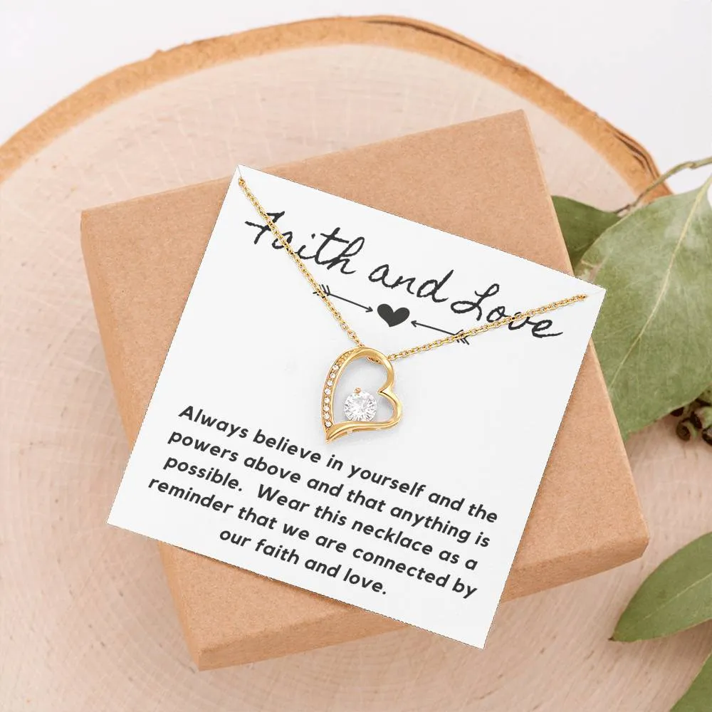 Faith and love- Forever Love Heart Necklace