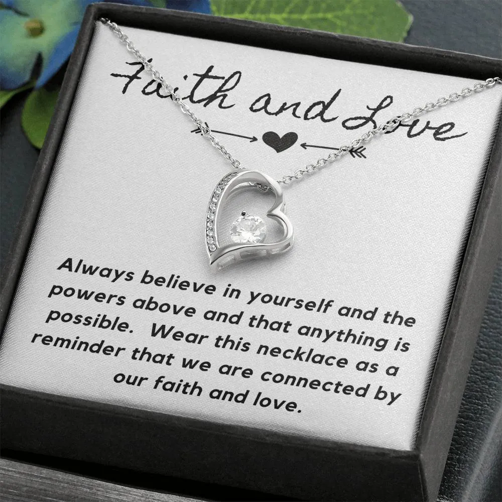 Faith and love- Forever Love Heart Necklace