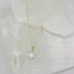 FIRE OPAL CRYSTAL STUD necklace