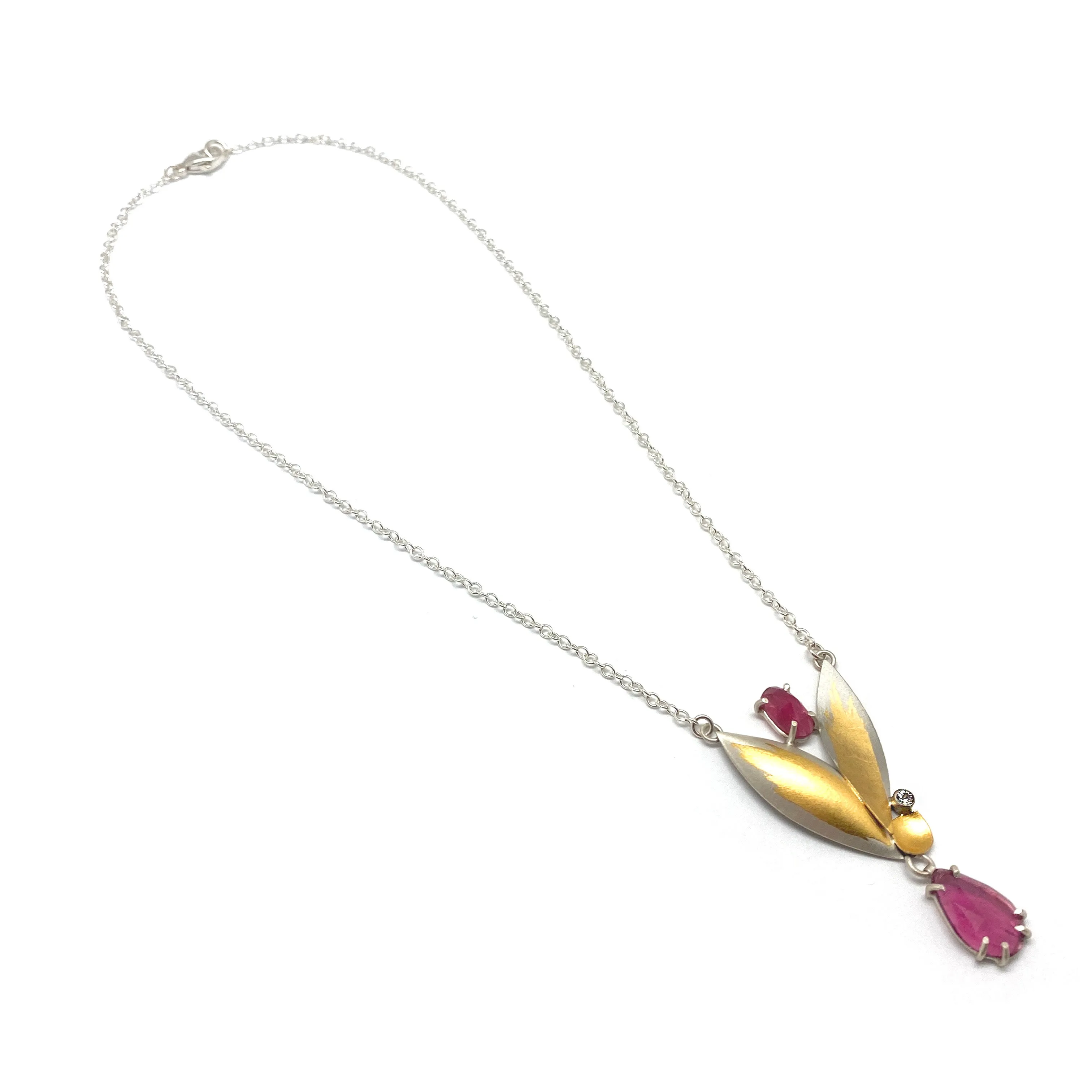 Flowering Rose Pendant Necklace