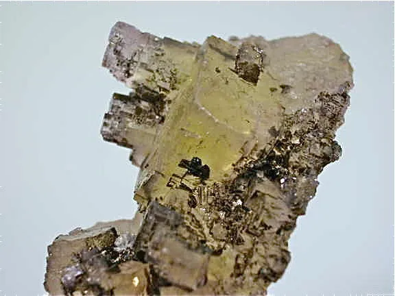 Fluorite, Rosiclare Level, Cross-Cut Orebody, Minerva #1 Mine, Ozark-Mahoning Company, Cave-in-Rock District, Southern Illinois, Roy Smith Collection, Mined c. 1991-1992, Miniature 3.0 x 3.5 x 6.0 cm, $125.  Online 3/4/15. SOLD.