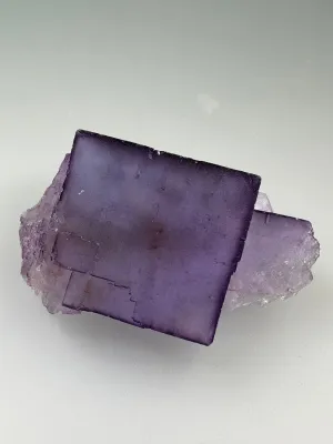 Fluorite, Rosiclare Level, Minerva No. 1 Mine, Ozark-Mahoning Company, Cave-in-Rock District, Southern Illinois, Mined c. 1990, ex. Roy Smith Collection, Miniature, 3.0 x 3.0 x 5.0 cm, $200. Online Dec. 12.