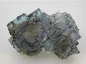 Fluorite with Hydrocarbon, Rosiclare Level, Cross-Cut Orebody, Minerva #1 Mine, Ozark-Mahoning Company, Cave-in-Rock District, Southern Illinois, Mined c. 1990, Tolonen Collection, Small Cabinet 3.5 x 5.5 x 8.0 cm, $650.  Online 1/18.  SOLD.