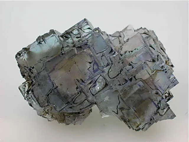 Fluorite with Hydrocarbon, Rosiclare Level, Cross-Cut Orebody, Minerva #1 Mine, Ozark-Mahoning Company, Cave-in-Rock District, Southern Illinois, Mined c. 1990, Tolonen Collection, Small Cabinet 3.5 x 5.5 x 8.0 cm, $650.  Online 1/18.  SOLD.