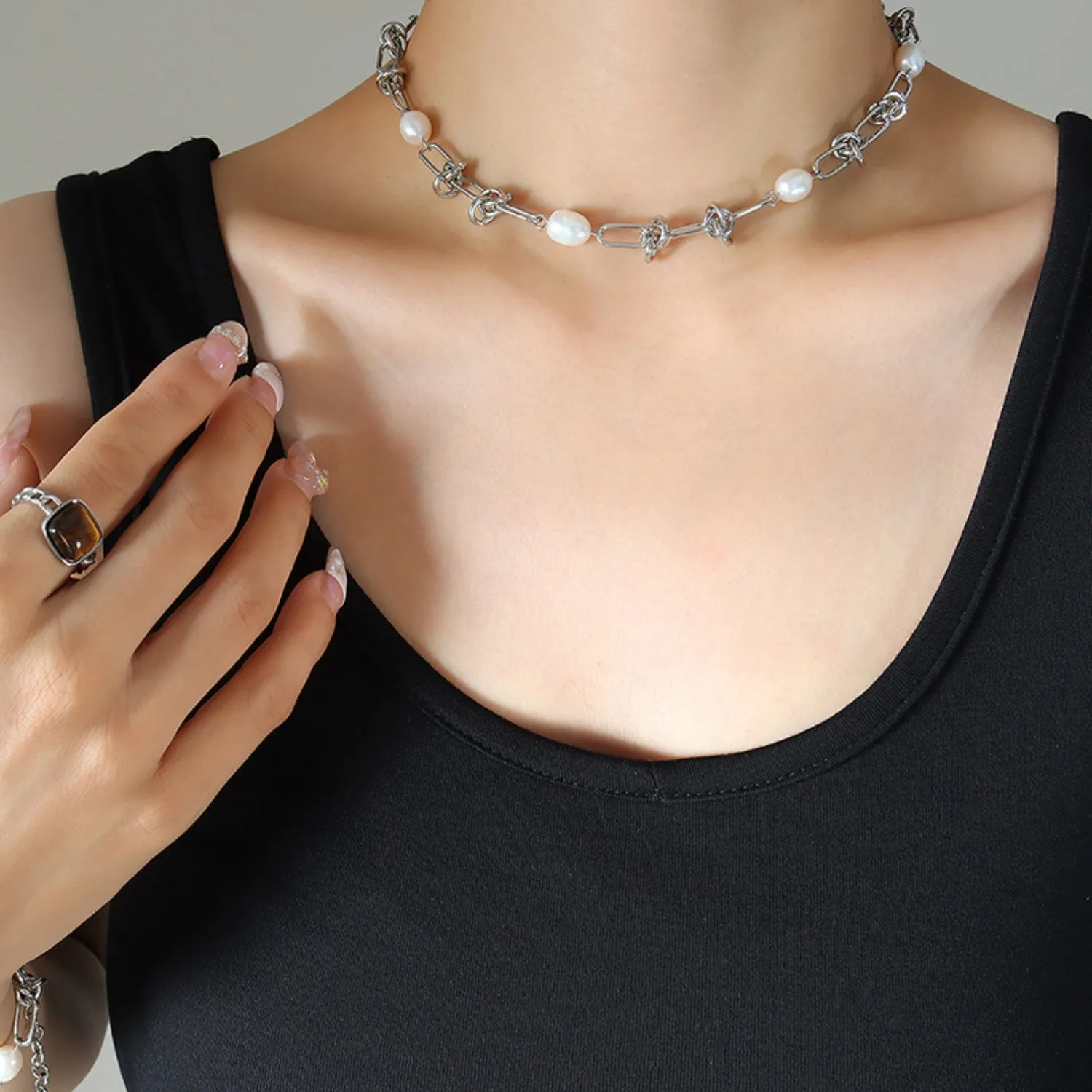 Freshwater Pearl Chain Necklace