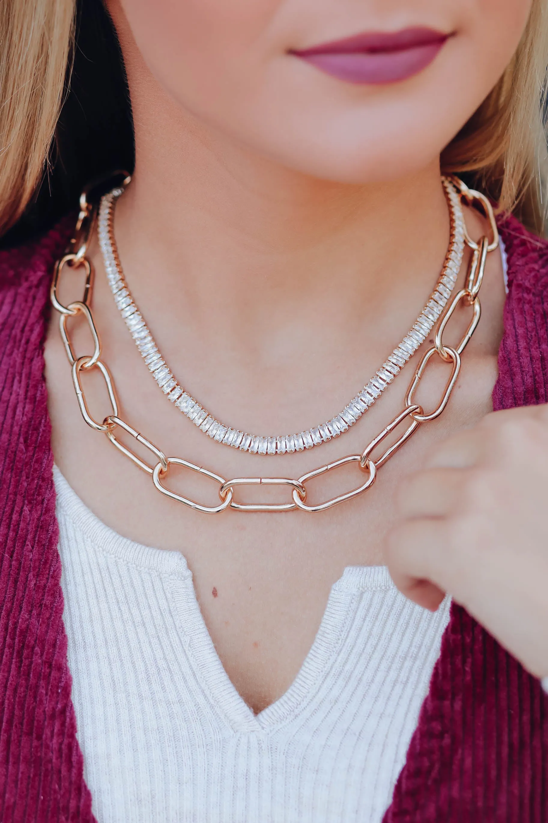 Full of Fame Chain Necklace - Gold