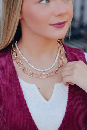 Full of Fame Chain Necklace - Gold