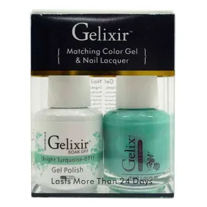 GELIXIR / Gel Nail Polish Matching Duo - 071 Bright Turquoise